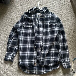 Jachs Black and White Checkered Casual Shirt
